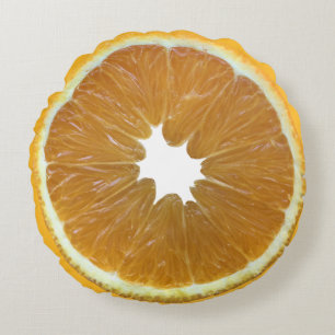 Frischer Orangenschlauch - Obst Rundes Kissen