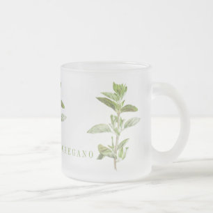 Frischer Oregano Frosted Glass Becher Mattglastasse