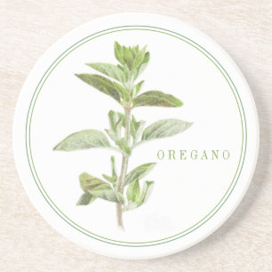 FRISCHER OREGANO Runder Sandstein Untersetzer (+te