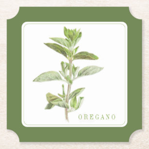 FRISCHER OREGANOTicket Papier Untersetzer (+Text) 