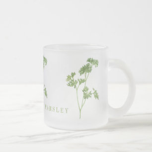 Frischer Petersilie Frostiertes Glas Mug Mattglastasse