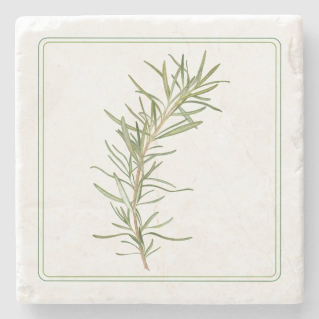FRISCHER ROSEMARY-Marmorsteinstein-Untersetzer (-t Steinuntersetzer (Vorderseite)