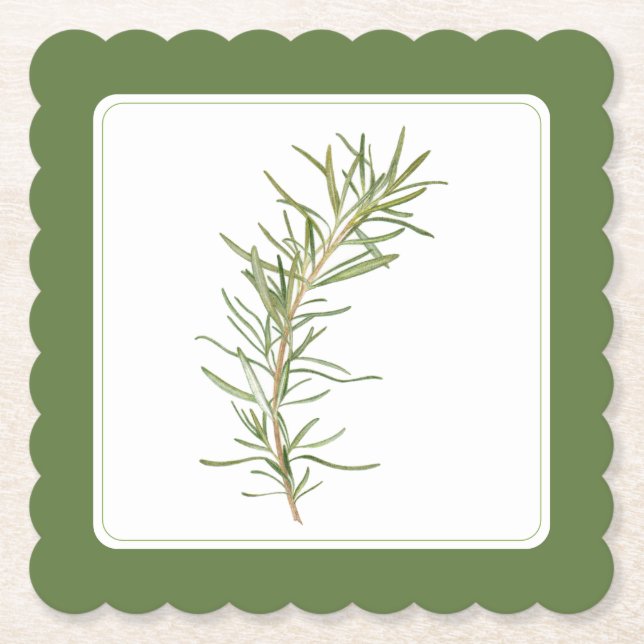 FRISCHER ROSEMARY Scallop Square Untersetzer - Tex (Vorderseite)