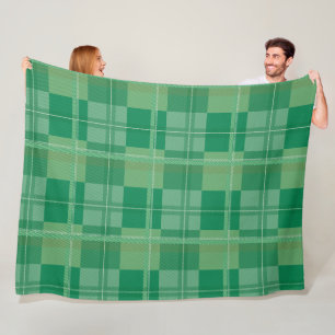 Frischer Smaragd-Sage-Karostoff aus Fleece mit äst