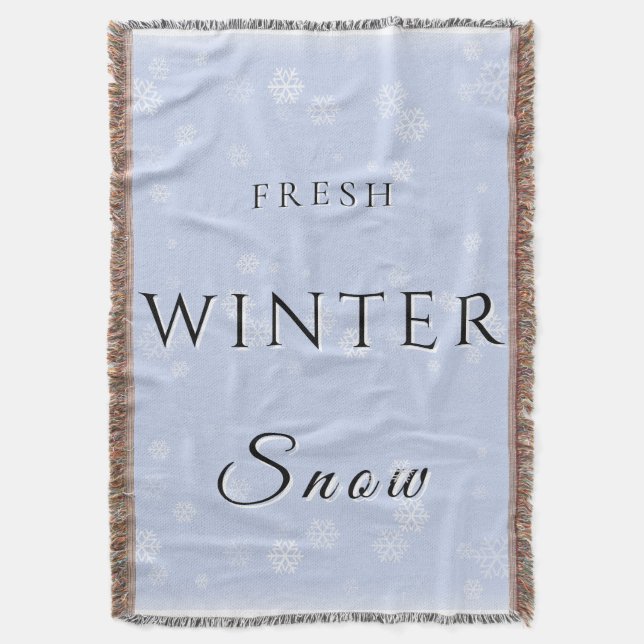 Frischer Winterschnee mit Schnee Decke (Vorderseite Vertikal)