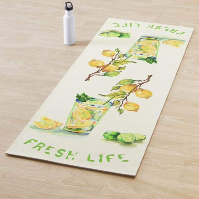 Frischer Zitronentrinker Yoga Mat - Benutzerdefini Yogamatte (Beispiel)