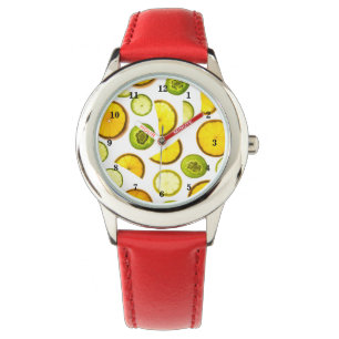 Frischer Zitrusfrüchte Armbanduhr