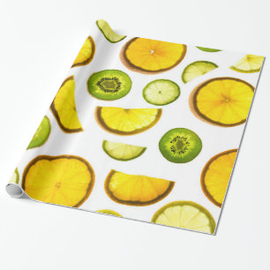 Frischer Zitrusfrüchte Geschenkpapier