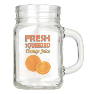 Frischer zusammengedrückter Orangensaft Einmachglas