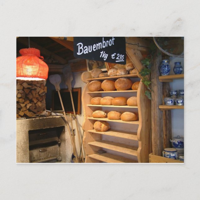 Frisches Backbrot Postkarte (Vorderseite)