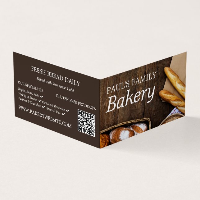 Frisches Baguette, Bäcker, Bäckerei im Detail Visitenkarten (Vorderseite)
