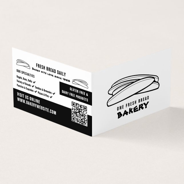 Frisches Baguettes, Bäckereien, Bäckerei im Detail Visitenkarten (Vorderseite)