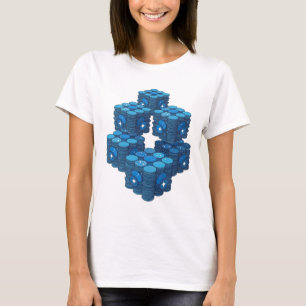 Frisches Blau BLUE COINS Statement Design T-Shirt