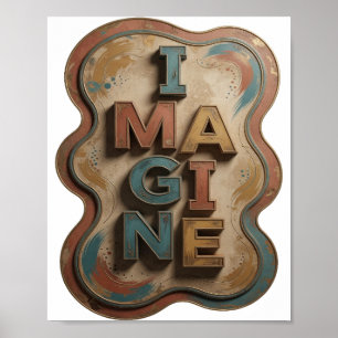 Frisches Blau IMAGINE Wearable Kunst Poster