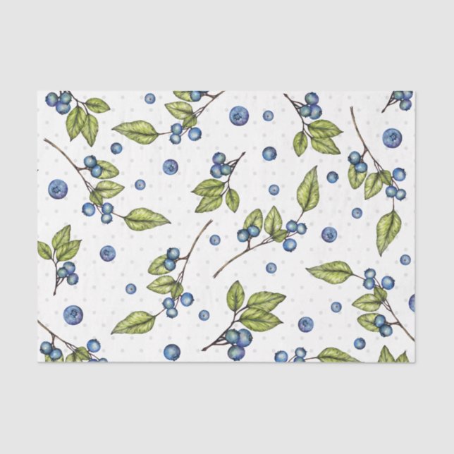 Frisches Blueberry-Tissue Paper Seidenpapier (Vorderseite)