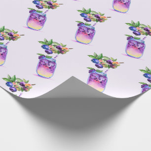 Frisches Blueberry Trinkpapier Geschenkpapier