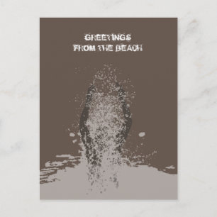 Frisches einfarbiges Grunge Man Water Sprinkle Postkarte