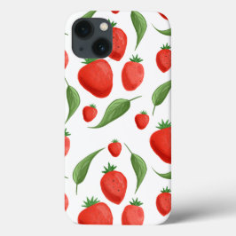 Frisches Erdbeerblatt-Muster iPhone-Case Case-Mate iPhone Hülle