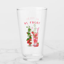 Frisches Erdbeeren Cooles Trinkglas