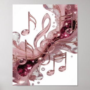 Frisches Gold MUSIK IN DER LUFT Kühnes Design Poster