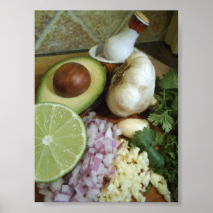 Frisches Guacamole-Bestandteil-Plakat Poster