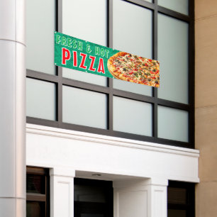 Frisches & Heißes Pizza Cheesy Pepperoni Werbung Banner