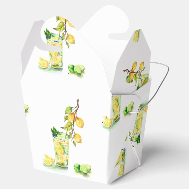 Frisches Lemon Drink Gastgeschenk Box Geschenkschachtel (Geöffnet)
