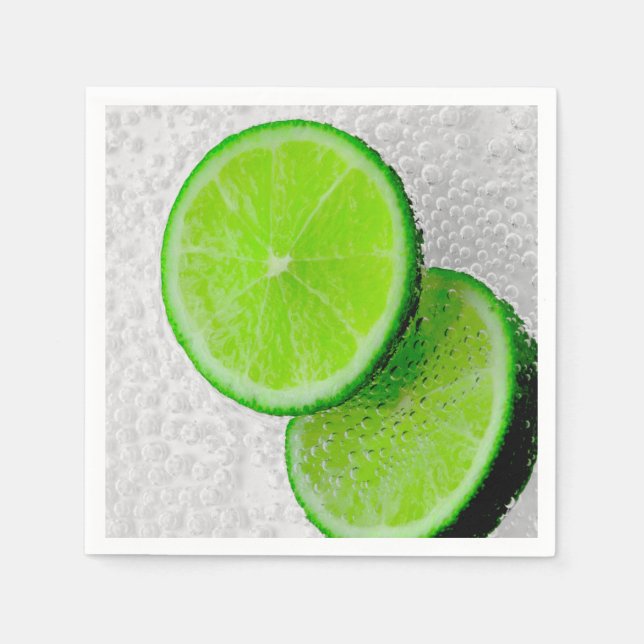 Frisches Limones Obst Sparkling Wasser Serviette (Vorderseite)