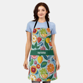 Frisches Obst Blumenmuster Schürze