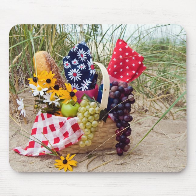 frisches Obst im Korb Mousepad (Vorne)