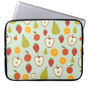 Frisches Obst in einem sich nahtlos wiederholenden Laptopschutzhülle