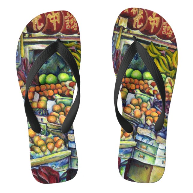 Frisches Obst mit Francis Flip Flops (Fußbett)