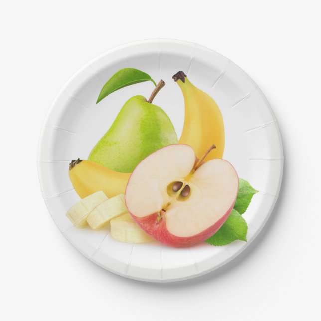 Frisches Obst Pappteller (Vorderseite)