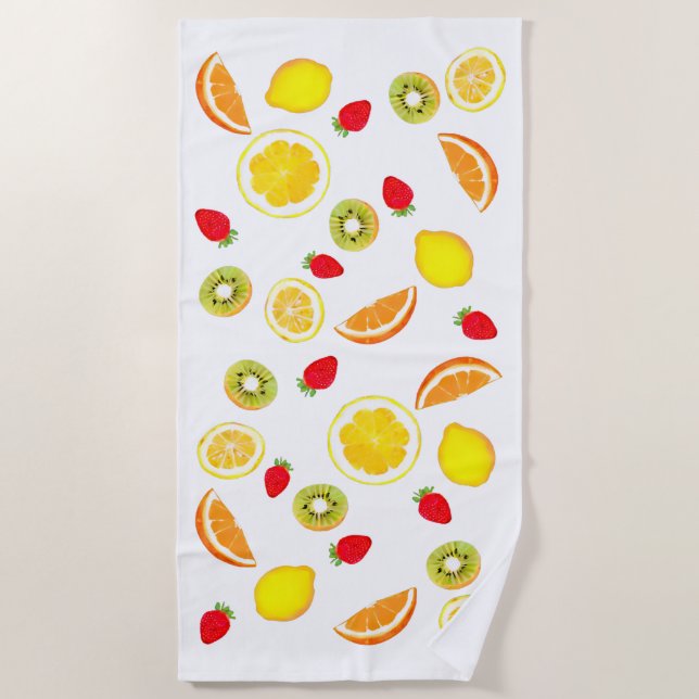 Frisches Obst Strandtuch (Vorderseite)