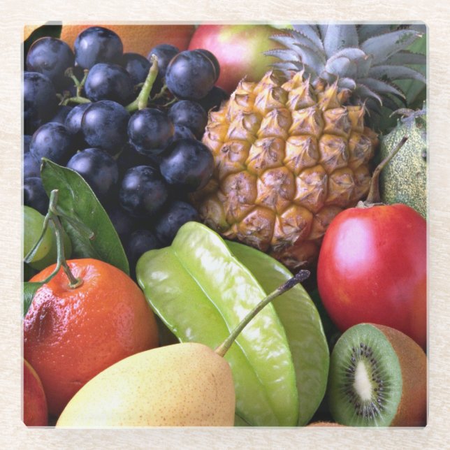 Frisches Obst - Sweet Display, Foto Glasuntersetzer (Vorderseite)