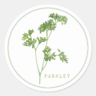 FRISCHES PARSLEY Große Rundkleber Runder Aufkleber