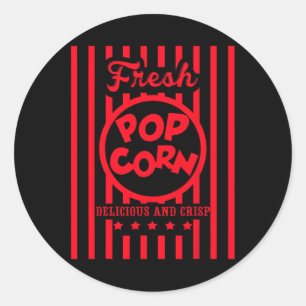 FRISCHES Popcorn-Kostüm zu Halloween Runder Aufkleber