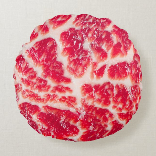 Frisches Rindfleisch-Steak-Fleisch, marmoriert, na Rundes Kissen (Vorderseite)