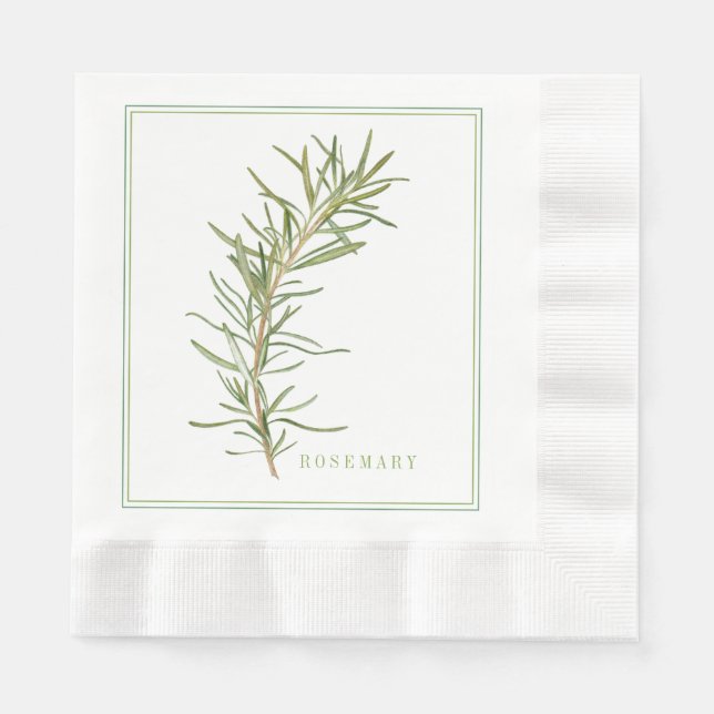 FRISCHES ROSEMARY geprägtes Mittagspapier Napkins Serviette (Vorderseite)