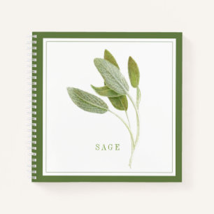 FRISCHES SAGE 8.5x8.5 SpiralNotebook - Grün Notizbuch
