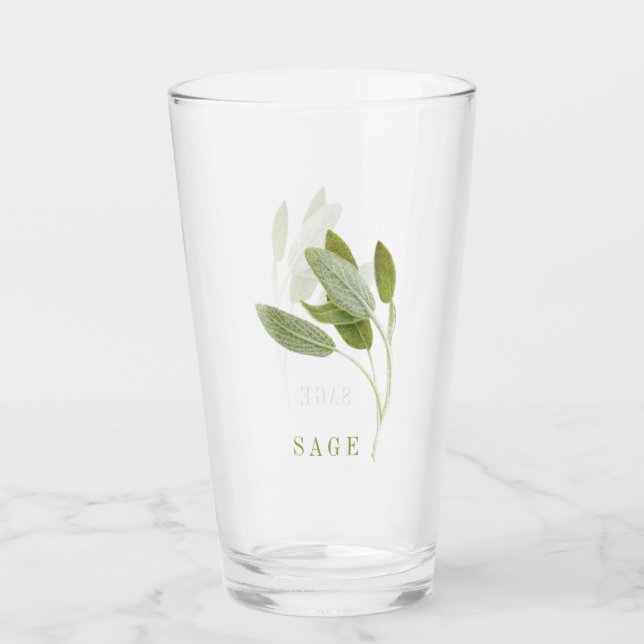 FRISCHES SAGE Pint Trinkglas Glas (Vorderseite)