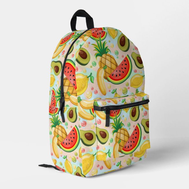 Frisches Sommerkulstmuster Bedruckter Rucksack (Rückseitige Ecke links)