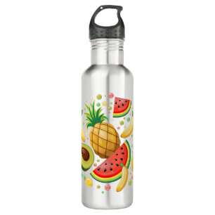 Frisches Sommerkulstmuster Edelstahlflasche