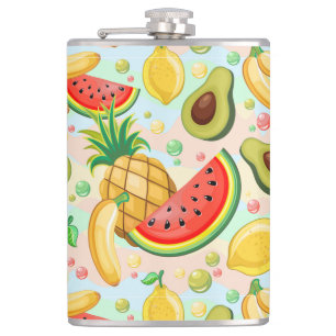 Frisches Sommerkulstmuster Flachmann