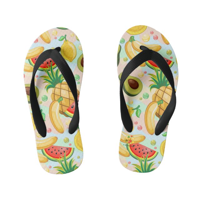 Frisches Sommerkulstmuster Kinderbadesandalen (Fußbett)