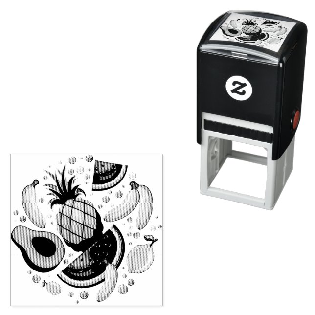 Frisches Sommerkulstmuster Permastempel (Beispiel)