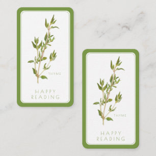 FRISCHES THYME-Lesezeichen - 3.5x2-Karte + Text / Mitteilungskarte