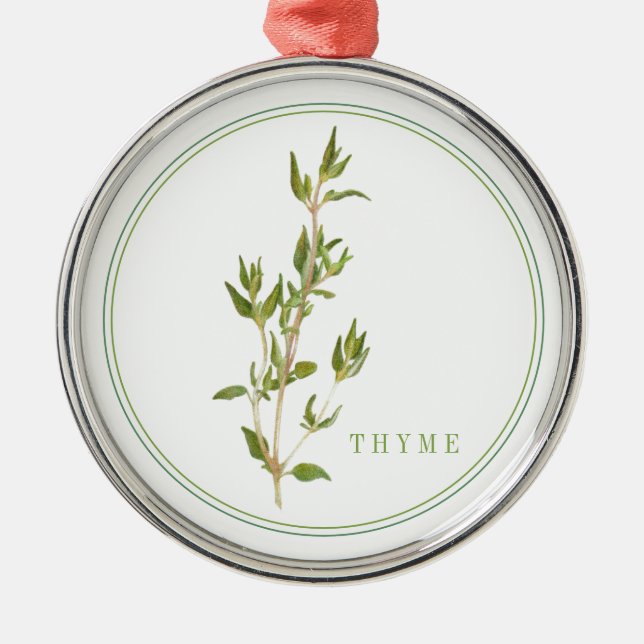 FRISCHES THYME Premium RUNDZierwerk Ornament Aus Metall (Vorne)