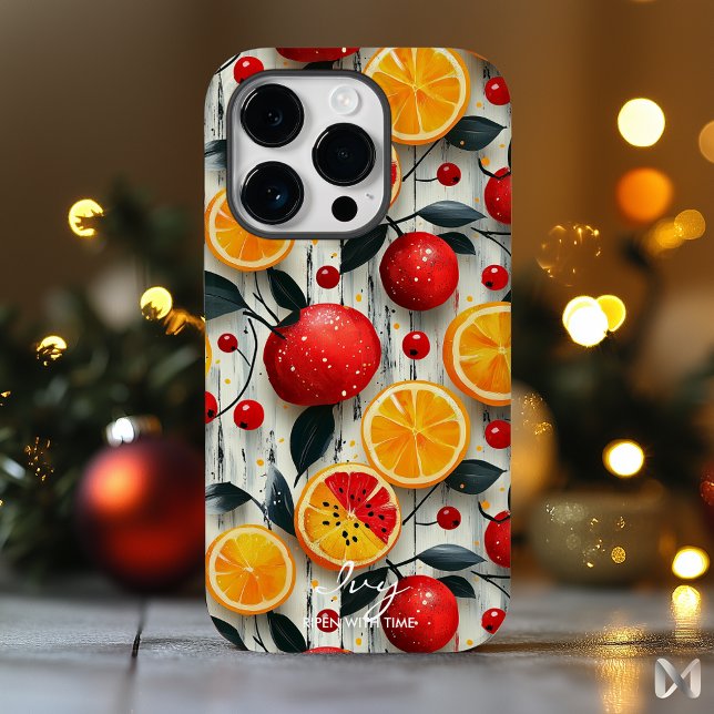 Frisches und lebendiges Fruchtdesign mit Citrus &  Case-Mate iPhone 14 Pro Hülle (Von Creator hochgeladen)