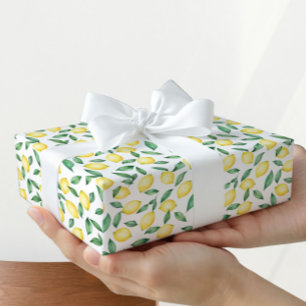 Frisches Zitronen-Geschenkverpackungspapier Hell Geschenkpapier